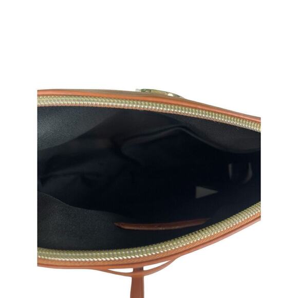 Kendall + Kylie Dome Crossbody Bag Cognac Brown Gold Accents Charm Small NWOT - Picture 4 of 7